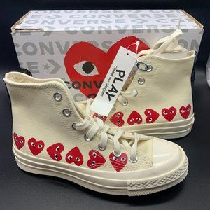 Converse Chuck Taylor All-Star High Comme des Garcons Play White Multi-Heart 5